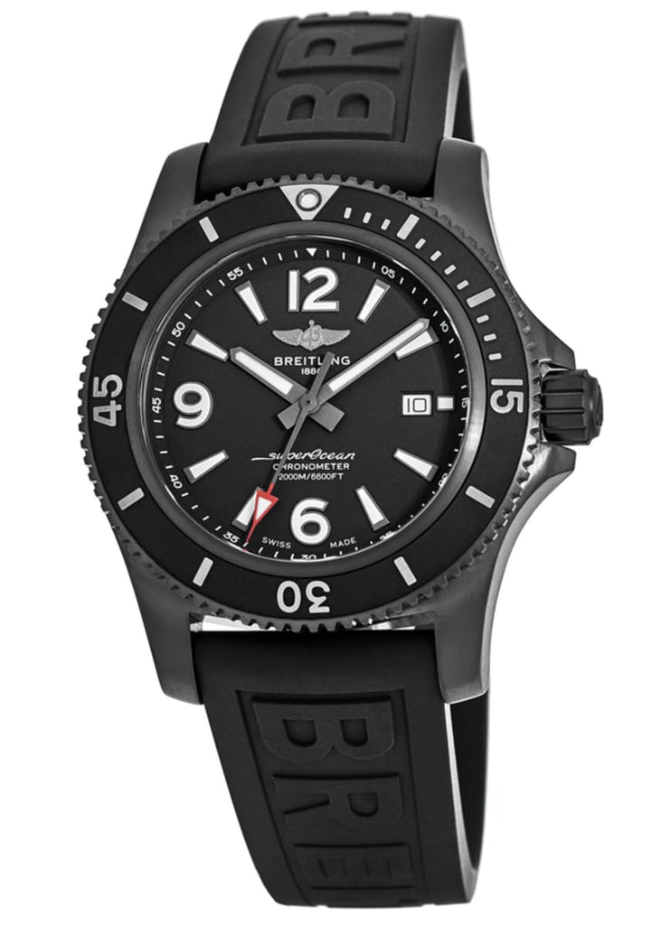 Breitling Superocean Automatic 46mm Black Dial Black Rubber Strap Watch for Men - M17368B71B1S1 Buy Now By Breitling