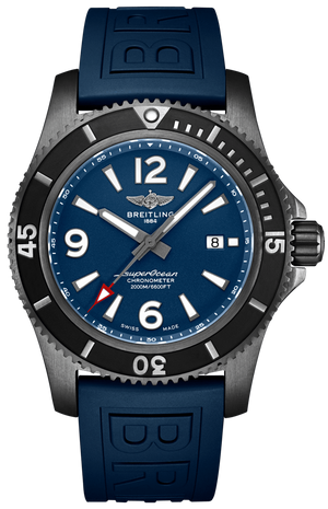 Breitling Superocean Automatic 46mm Blue Dial Blue Rubber Strap Watch for Men - M17368D71C1S1 Buy Now By Breitling
