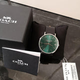 Coach Charles Green Dial Black Leather Strap Watch for Men - 14602436 Buy Now By Coach