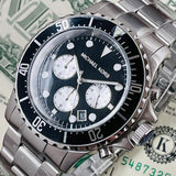 Michael Kors Everest Chronograph Black Dial Silver Steel Strap Watch For Men - MK8256 Buy Now By Michael Kors