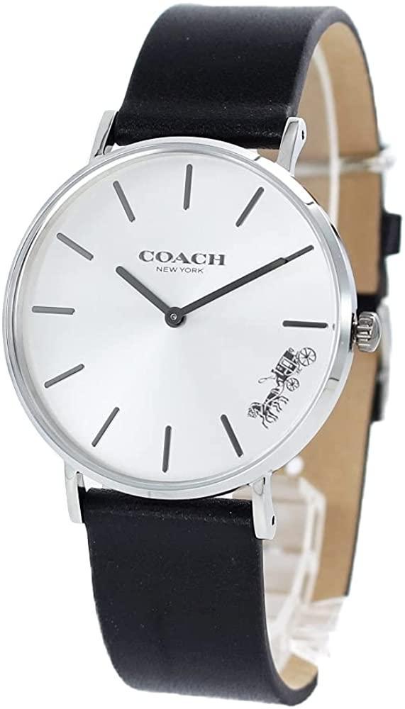 Coach Perry White Dial Black Leather Strap Watch for Women - 14503115 Buy Now By Coach