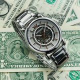 Emporio Armani Meccanico Automatic Silver Dial Silver Steel Strap Watch for Men - AR60006