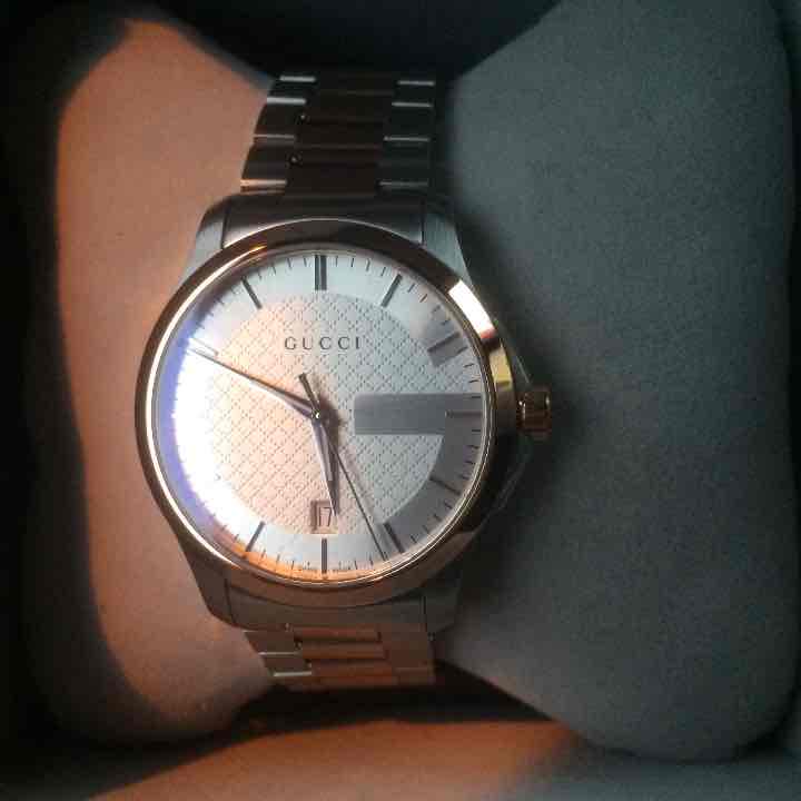 Gucci G Timeless Silver Dial Two Tone Steel Strap Watch For Men - YA126447 Buy Now By Gucci