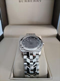 Burberry Herringbone Grey Dial Silver Steel Strap Watch for Women - BU1851 Buy Now By Burberry