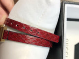 Gucci G Frame White Dial Red Leather Strap Watch For Women - YA128524 Buy Now By Gucci