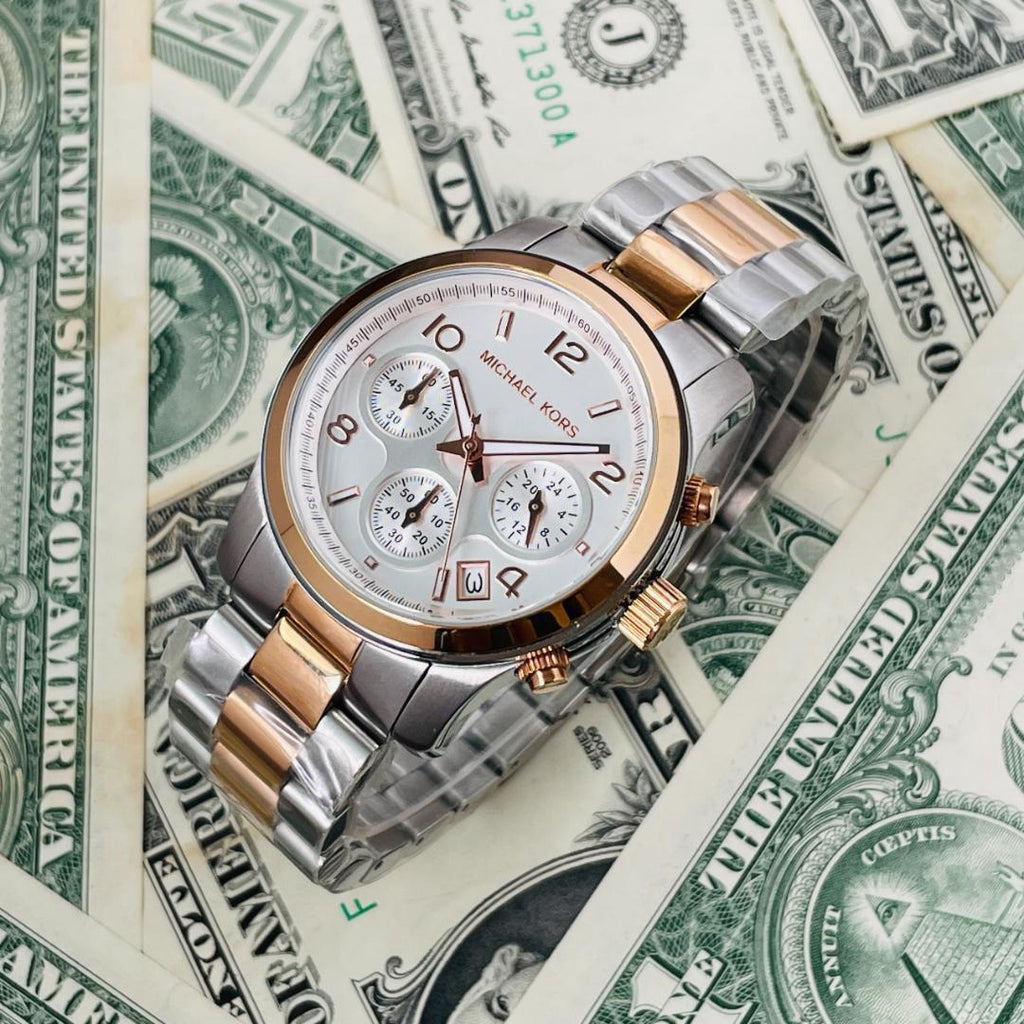 Michael Kors Runway Silver Dial Two Tone Steel Strap Watch for Women - MK5315 Buy Now By Michael Kors
