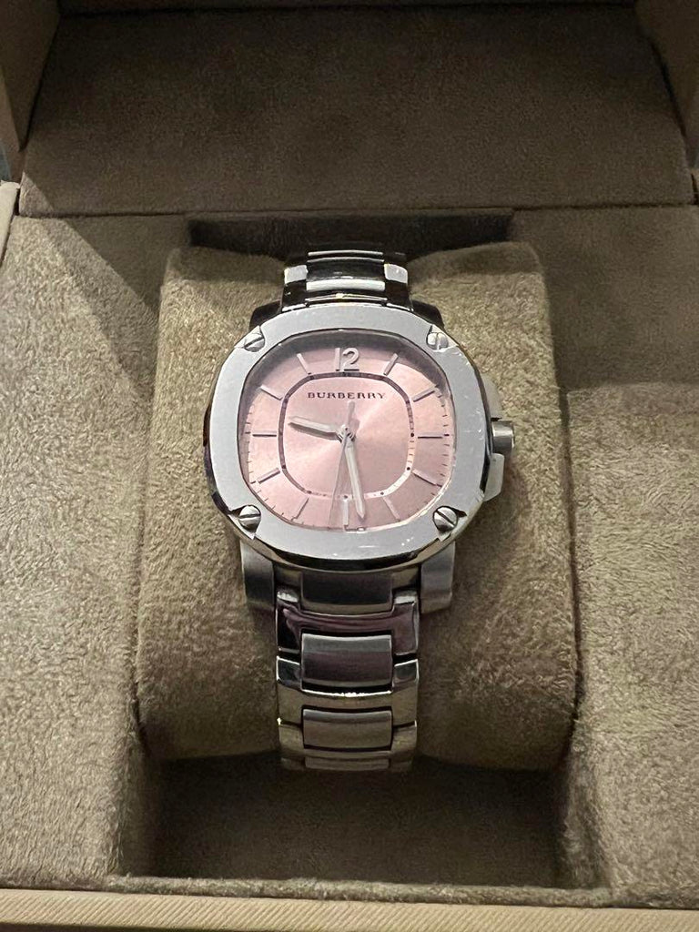 Burberry The Britain Pink Dial Silver Steel Strap Watch for Women - BBY1704 Buy Now By Burberry
