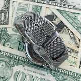 Emporio Armani Luigi Black Dial Silver Mesh Bracelet Watch For Men - AR8032 Buy Now By Emporio Armani