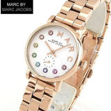 Marc Jacobs Baker Dexter White Dial Rose Gold Steel Strap Watch for Women - MBM3443 Buy Now By Marc Jacobs