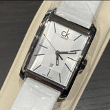 Calvin Klein Window White Dial White Leather Strap Watch for Women - K2M23120 Buy Now By Calvin Klein