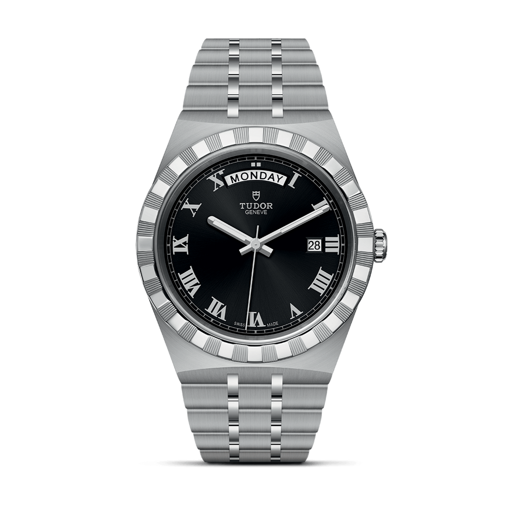 Tudor Royal Automatic Black Dial Silver Steel Strap Watch for Men - M28600-0003 Buy Now By Tudor