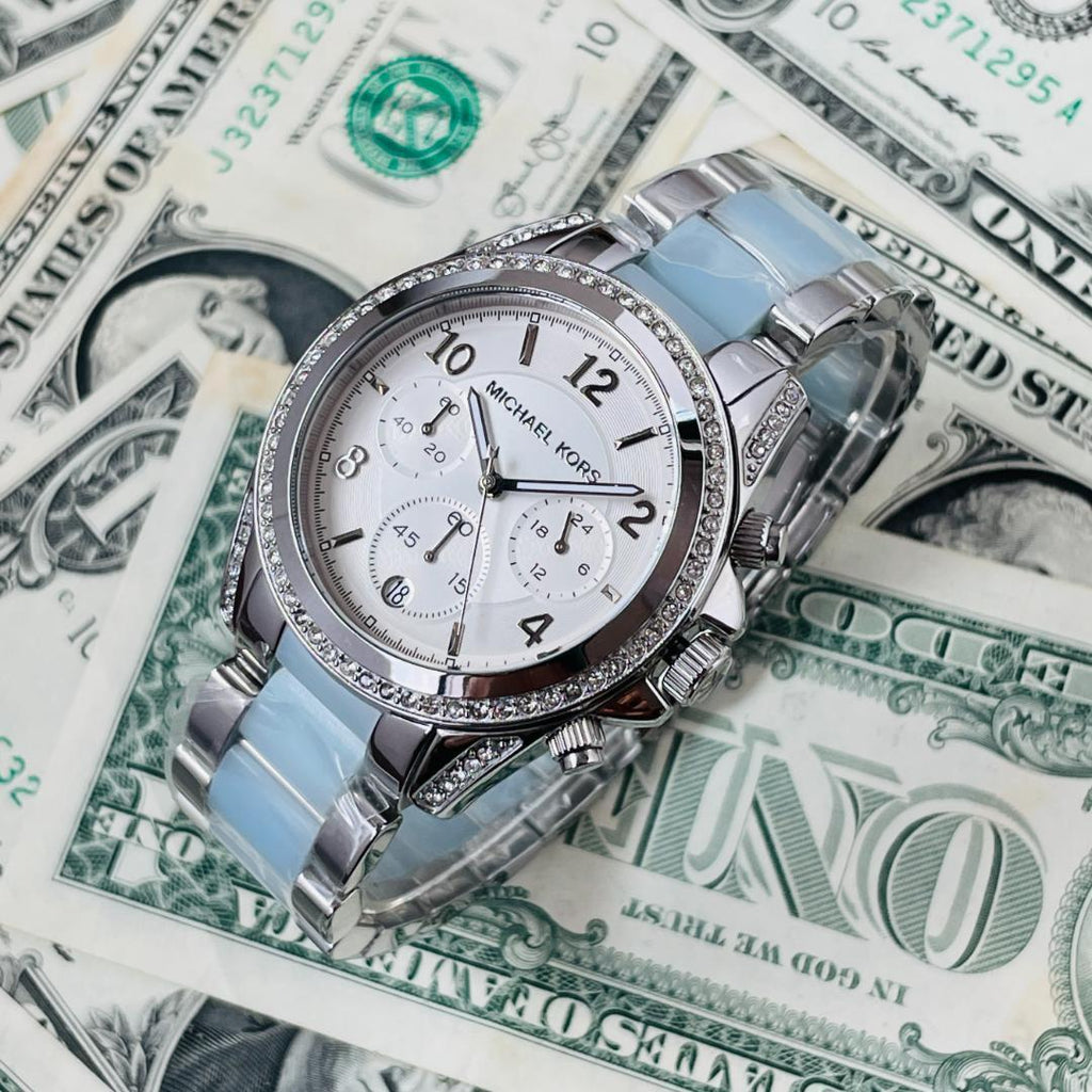 Michael Kors Blair Silver Dial Two Tone Steel Strap Watch for Women - MK6137 Buy Now By Michael Kors