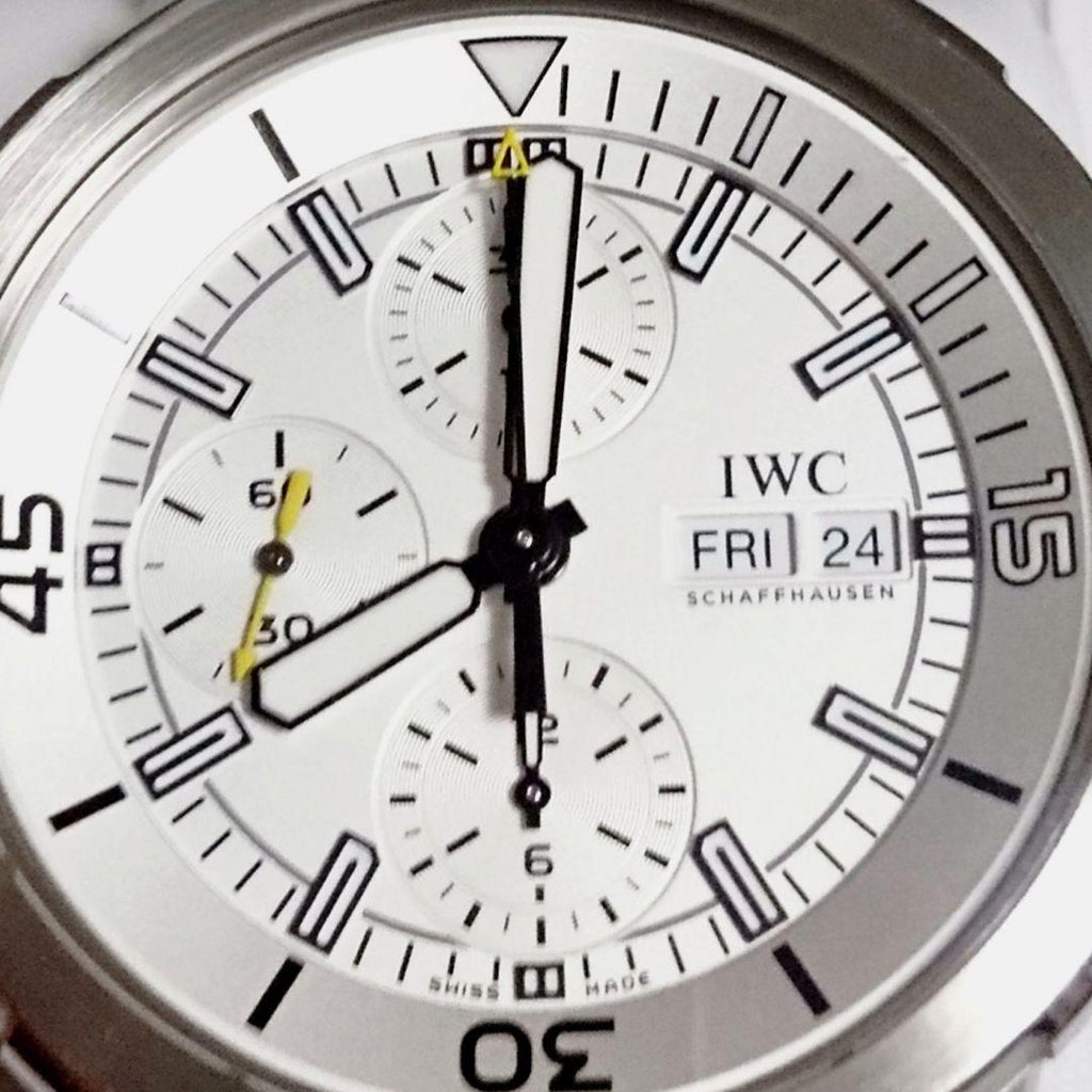 IWC Aquatimer Chronograph White Dial Black Rubber Strap Watch for Men - IW376801 Buy Now By IWC