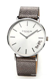 Coach Perry White Dial Grey Leather Strap Watch for Women - 14503155 Buy Now By Coach