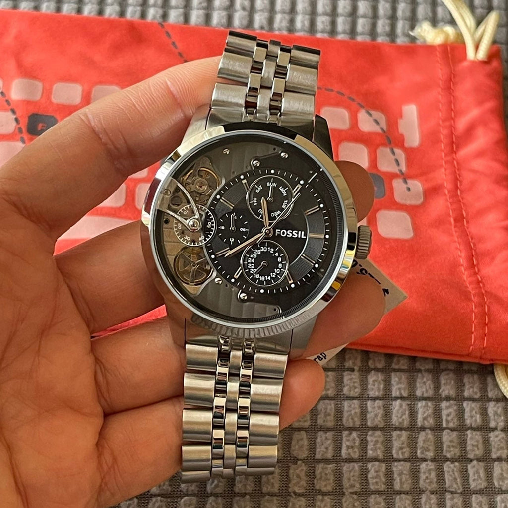 Fossil Townsman Multifunction Black Dial Silver Steel Strap Watch for Men - ME1135 Buy Now By Fossil