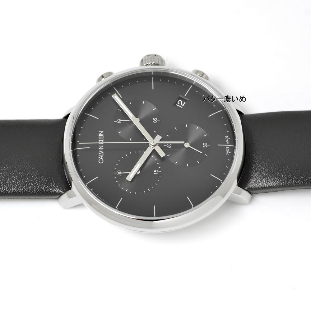 Calvin Klein High Noon Chronograph Black Dial Black Leather Strap Watch for Men - K8M271C1 Buy Now By Calvin Klein