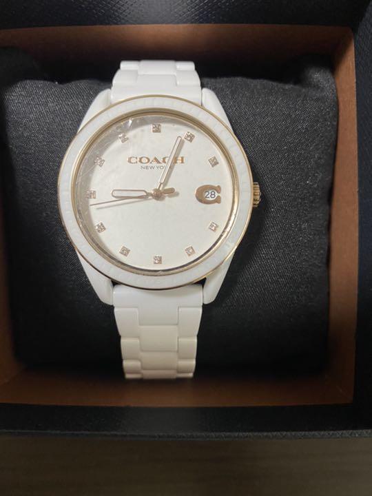 Coach Preston Mother of Pearl Dial White Steel Strap Watch for Women - 14503661 Buy Now By Coach
