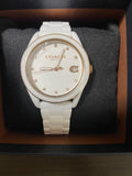 Coach Preston Mother of Pearl Dial White Steel Strap Watch for Women - 14503661 Buy Now By Coach
