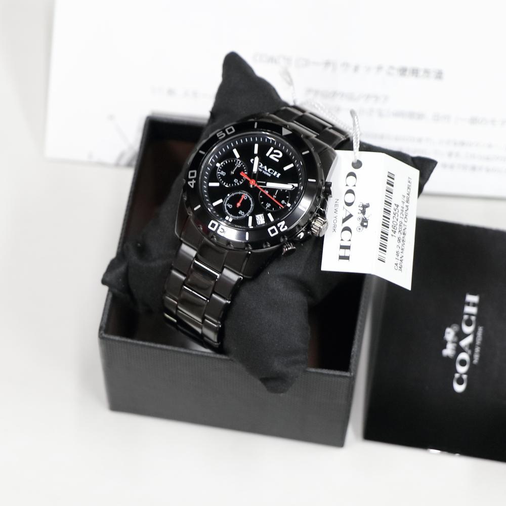 Coach Kent Chronograph Black Dial Black Steel Strap Watch for Men - 14602554 Buy Now By Coach