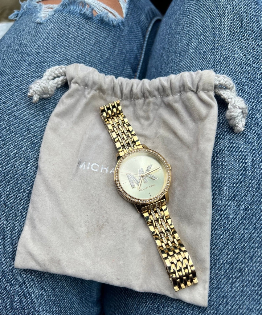 Michael Kors Melissa Pave Gold Dial Gold Steel Strap Watch for Women - MK4371 Buy Now By Michael Kors