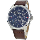 Tommy Hilfiger Henry Chronograph Blue Dial Brown Leather Strap Watch For Men -1710476 Buy Now By Tommy Hilfiger