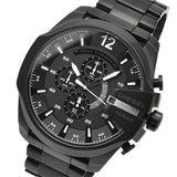 Diesel Mega Chief Chronograph Black Dial Black Steel Strap Watch For Men - DZ4283 Buy Now By Diesel