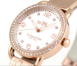 Coach Delancey Silver Dial Rose Gold Steel Strap Watch for Women - 14502355 Buy Now By Coach