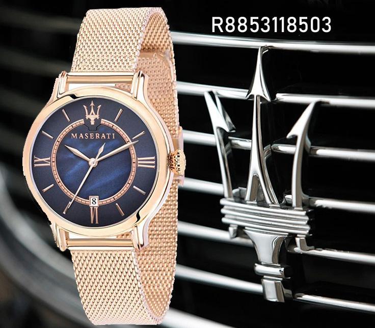 Maserati Epoca Blue Dial Rose Gold Mesh Strap Watch For Women - R8853118503 Buy Now By Maserati