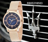 Maserati Epoca Blue Dial Rose Gold Mesh Strap Watch For Women - R8853118503 Buy Now By Maserati