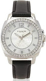 Coach Boyfriend Silver Dial Black Leather Strap Watch for Women - 14503152 Buy Now By Coach