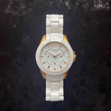 Fossil Ceramic Multifunction White Dial White Steel Strap Watch for Women - CE1006 Buy Now By Fossil