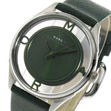 Marc Jacobs Tether Transparent Green Dial Green Leather Strap Watch for Women - MBM1378 Buy Now By Marc Jacobs