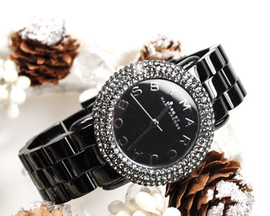 Marc Jacobs Marci Black Dial Black Steel Dial Strap Watch for Women - MBM3193 Buy Now By Marc Jacobs