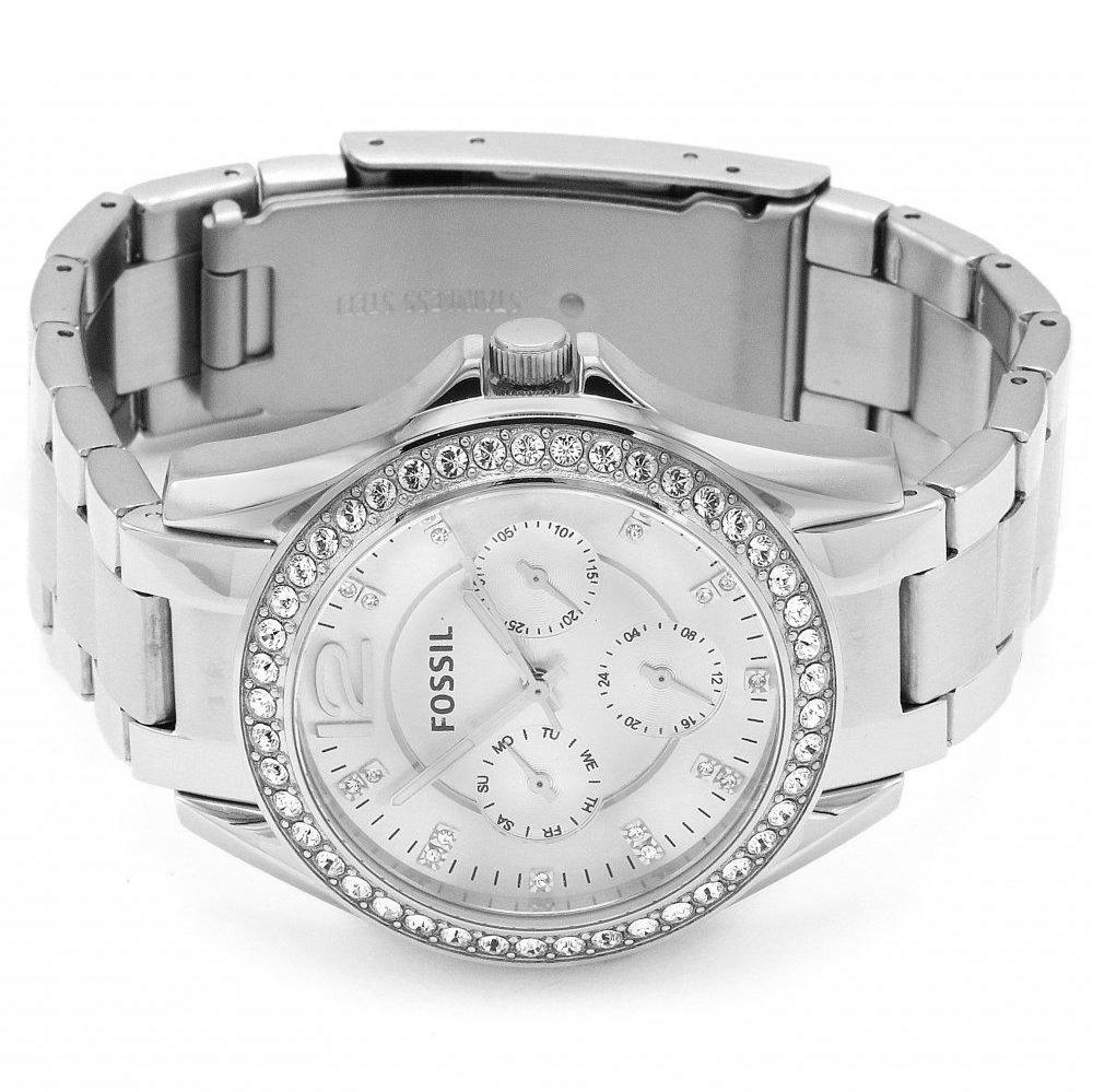 Fossil Riley Multifunction Silver Dial Silver Steel Strap Watch for Women - ES3202 Buy Now By Fossil