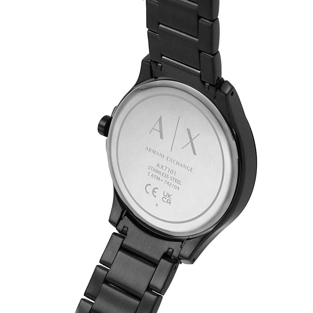Armani Exchange Hampton Black Dial Black Steel Strap Watch For Men - AX7101 Buy Now By Armani Exchange