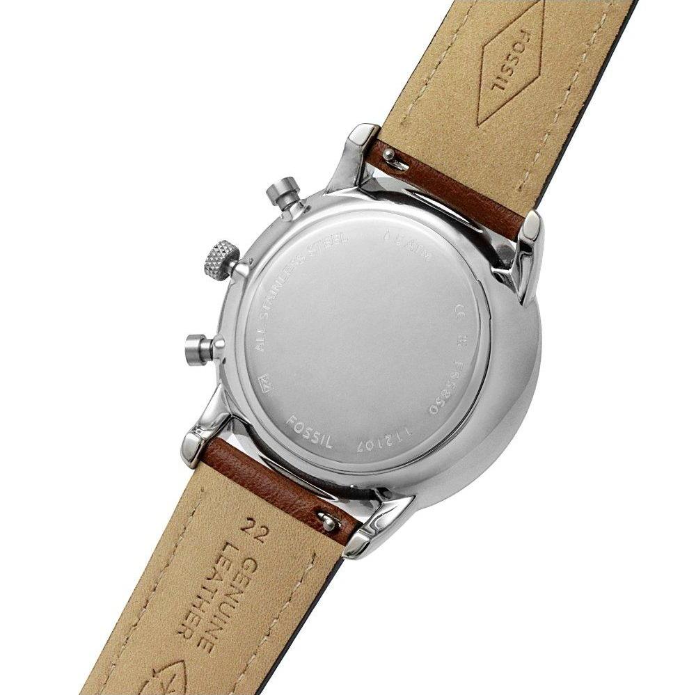 Fossil The Commuter Twist Black Dial Brown Leather Strap Watch for Men - ME1165 Buy Now By Fossil