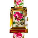 Gucci G-Frame Floral Mother of Pearl Dial White Leather Strap Watch For Women - YA147406 Buy Now By Gucci