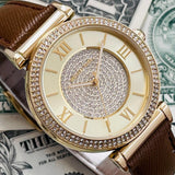 Michael Kors Catlin Champagne Dial Brown Leather Strap Watch for Women - MK2375 Buy Now By Michael Kors