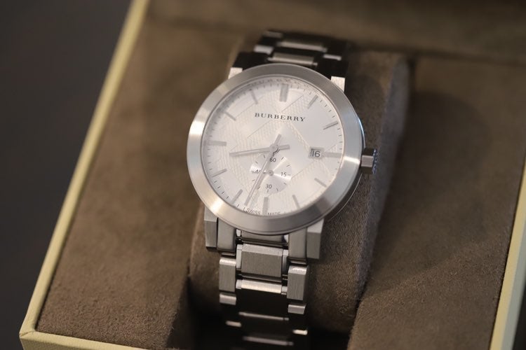 Burberry The City Silver Dial Silver Steel Strap Watch for Men - BU9900 Buy Now By Burberry