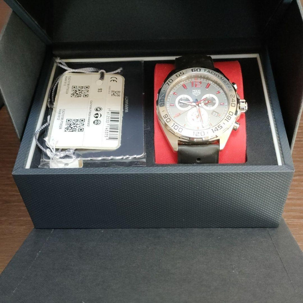 Tag Heuer Formula 1 Manchester United Special Edition Grey Dial Black Silicone Strap Watch for Men - CAZ101M.FT8024 Buy Now By Tag Heuer