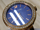 Swarovski Daytime Glittering Blue Dial Rose Gold Steel Strap Watch for Women - 5182277 Buy Now By Swarovski