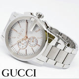 Gucci G Chrono Chronograph Silver Dial Silver Steel Strap Watch For Men - YA101201 Buy Now By Gucci