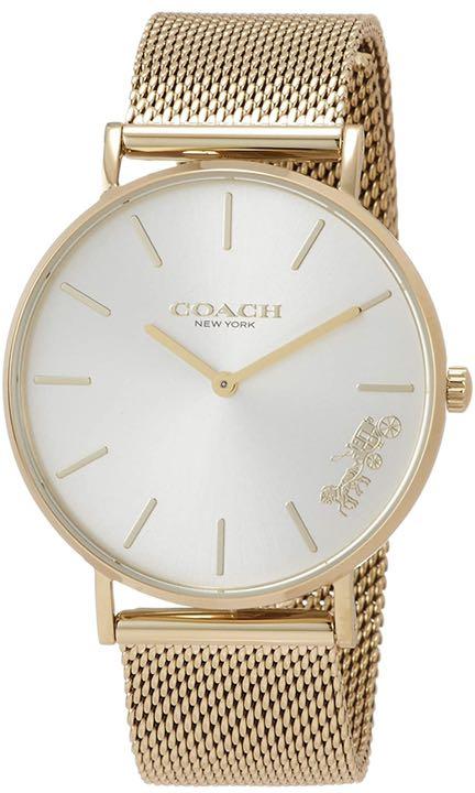 Coach Perry White Dial Gold Mesh Bracelet Watch for Women - 14503125 Buy Now By Coach