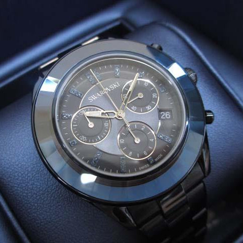 Swarovski Octea Lux Sport Chronograph Blue Dial Blue Steel Strap Watch for Women - 5610475 Buy Now By Swarovski