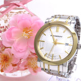 Burberry Heritage White Dial Two Tone Stainless Steel Strap Watch for Men - BU1358 Buy Now By Burberry