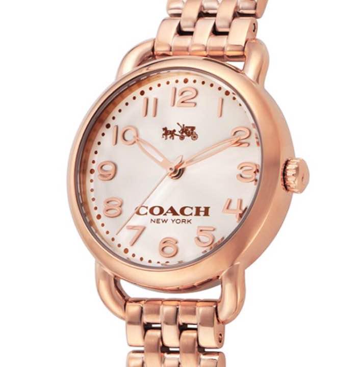 Coach Delancey White Dial Rose Gold Steel Strap Watch for Women - 14502262 Buy Now By Coach