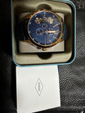 Fossil Flynn Mechanical Blue Dial Blue Leather Strap Watch for Men - BQ2219 Buy Now By Fossil