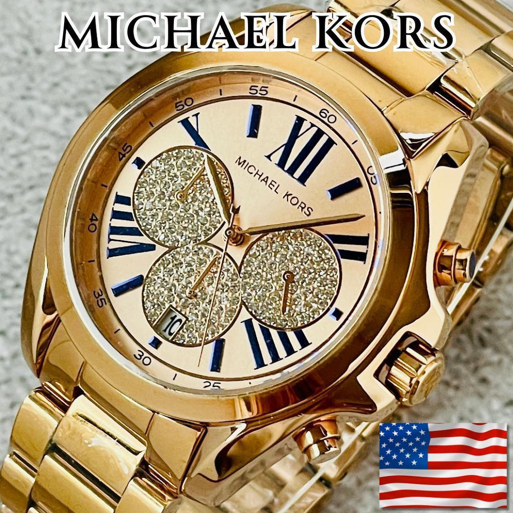 Michael Kors Bradshaw Chronograph Rose Gold Dial Rose Gold Steel Strap Watch For Women - MK6321 Buy Now By Michael Kors