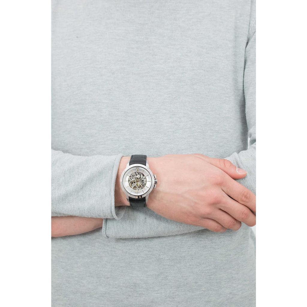 Maserati Ingegno Automatic Black Skeleton Dial Black Leather Strap Watch For Men - R8821119002 Buy Now By Maserati