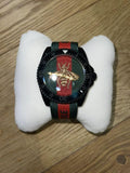 Gucci Dive Green & Red Dial Green & Red Nylon Strap Watch For Men - YA136216 Buy Now By Gucci